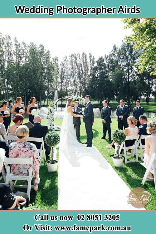 Garden wedding ceremony photo Airds NSW 2560