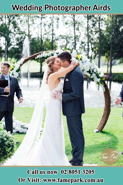 Photo of the Bride and the Groom kissing Airds NSW 2560