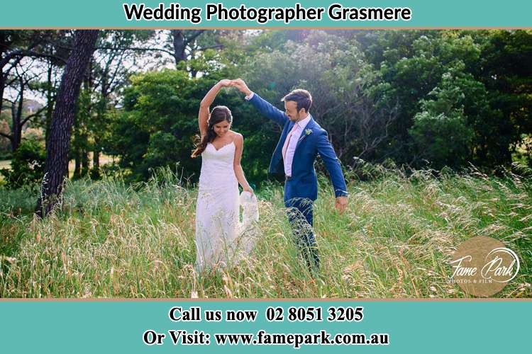 Photo of the Bride and the Groom dancing Grasmere NSW 2570