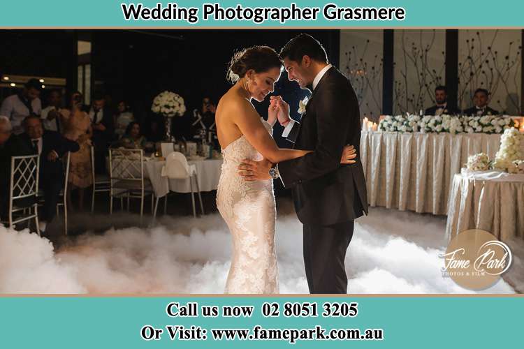 Photo of the Bride and the Groom dancing Grasmere NSW 2570