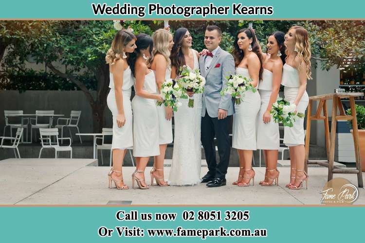 Photo of the Bride and the Groom with the bridesmaids Kearns NSW 2558