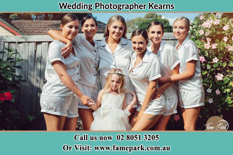 Photo of the Bride and the bridesmaids with the flower girl Kearns NSW 2558