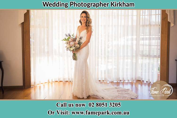 Photo of the Bride holding flower bouquet Kirkham NSW 2570