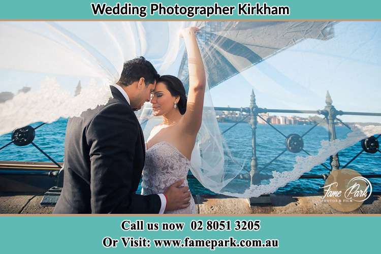 Photo of the Groom and the Bride kissing Kirkham NSW 2570