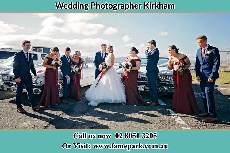 Photo of the Groom and the Bride with the entourage Kirkham NSW 2570