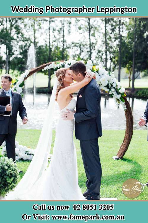 Photo of the Bride and the Groom kissing Leppington NSW 2179