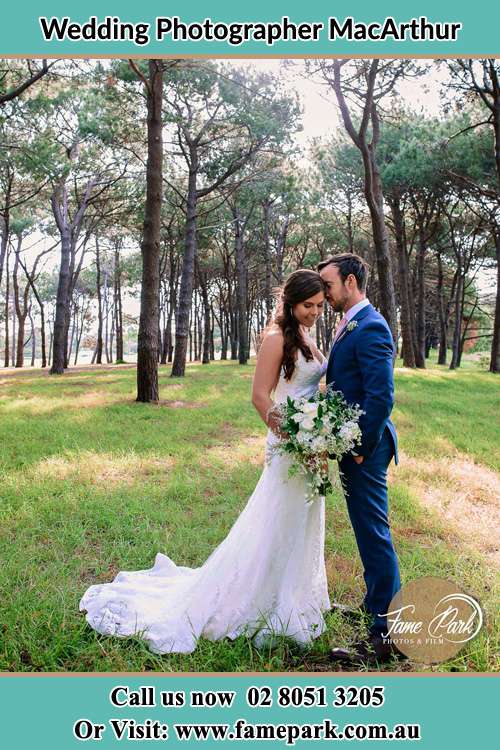 Bride and Groom at the hill Macarthur