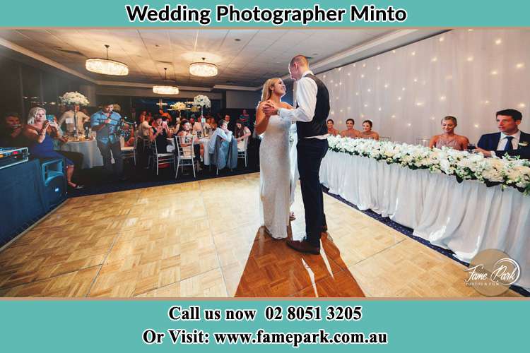 Photo of the Bride and the Groom dancing Minto NSW 2566